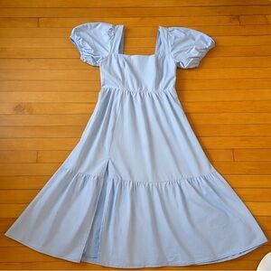 ASTR Sky Blue Smocked Dress
